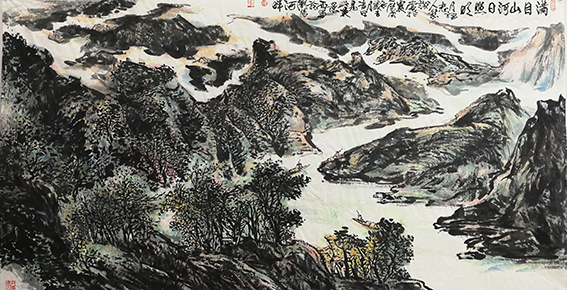 黎越常作品5       《满目山河日照明 》